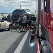 accident pe a1 in timis, 4 vehicule implicate, 24 iulie 2026 FOTO Facebook/Lugoj Info