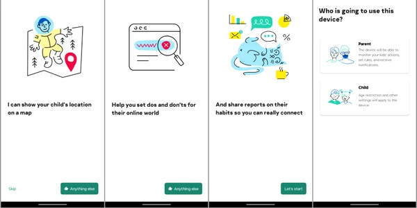 Capturi din aplicația Kaspersky Safe Kids jpg