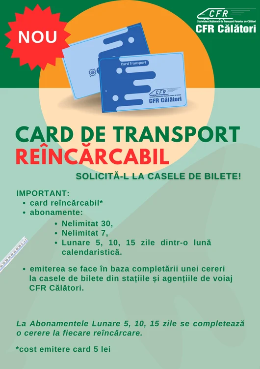 Noul card CFR Călători