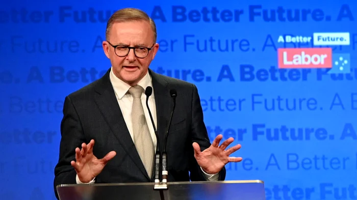 Premierul australian Anthony Albanese a anunțat lansarea negocierilor cu UE FOTO: EPA-EFE