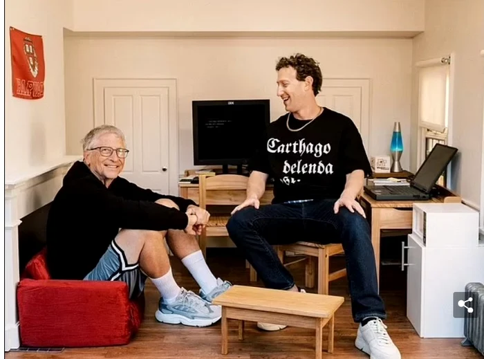 Bill Gates în căminul de la Harvard, unde miliardarul Meta a creat Facebook FOTO dailymail.co.uk