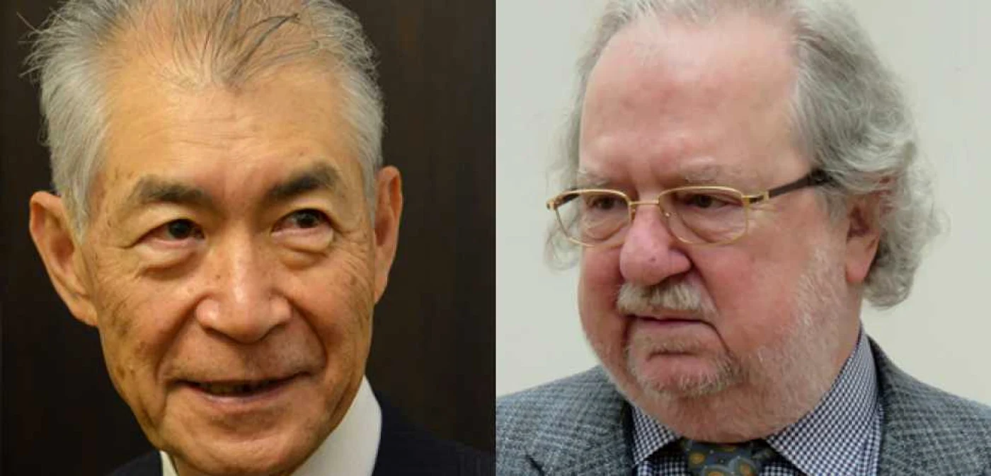 Cercetătorii Tasuku Honjo şi James P. Allison Foto: Wiikimedia Commons