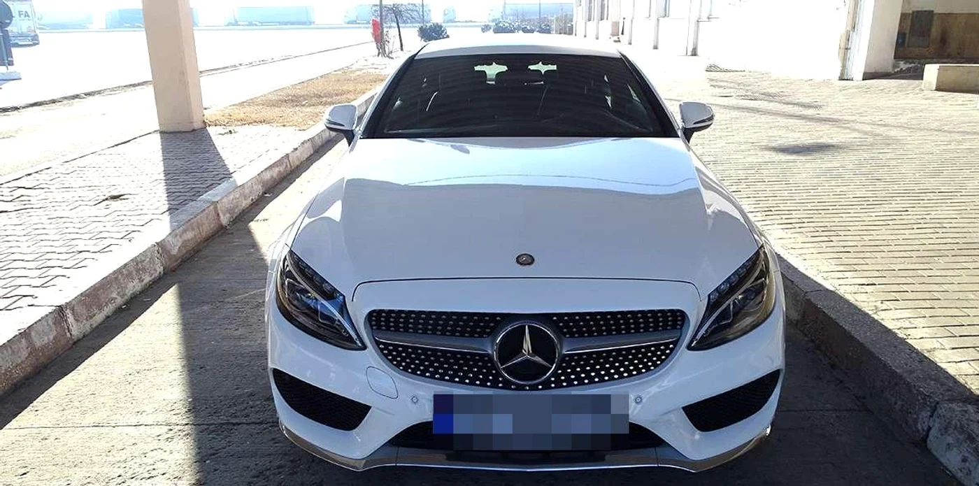 Și acest Mercedes a fost depistat ca furat de Poliția de Frontieră 