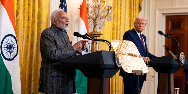 Narendra Modi și Donald Trump Casa Albă FOTO EPA EFE jpg