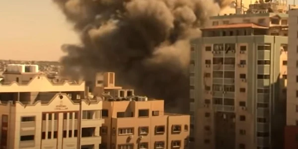 Atac israelian in Gaza Captura YouTube