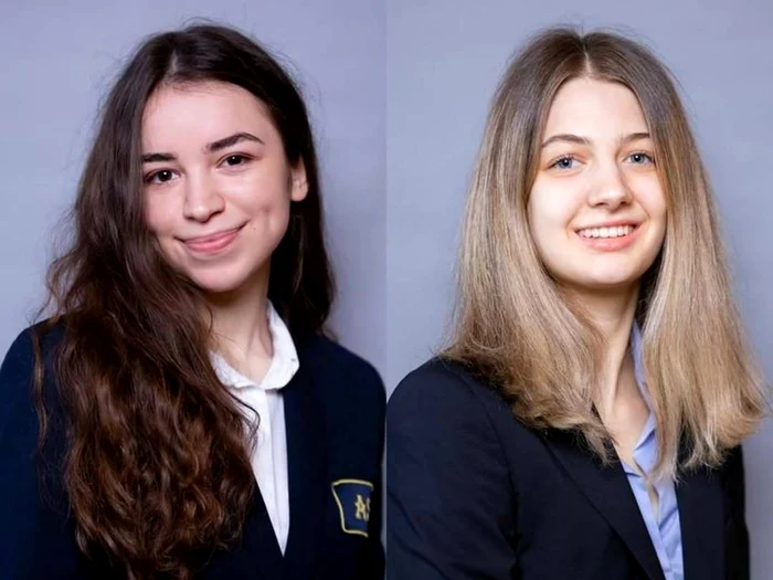 Ana-Maria Pelin şi Mara Pîndaru sunt eleve la Colegiul Naţional Andrei Şaguna Braşov FOTO: Facebook/Colegiul Naţional Andrei Şaguna