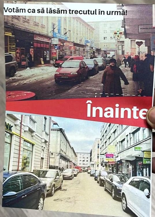 Pliantul împărțit pe străzile Bacăului sâmbătă, 8 iunie 2024 FOTo: Ziarul de Bacău
