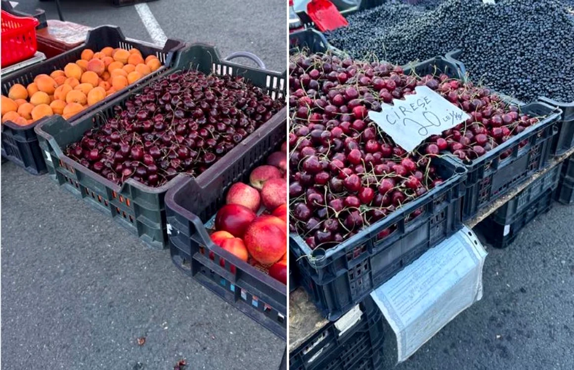 Un „fermier” are „cireșe românești” în luna august FOTO Facebook/Ștefan Sandu
