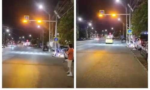 Trecere de pietoni inteligentă din București