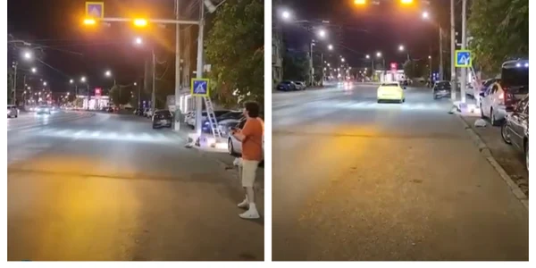 Trecere de pietoni inteligentă din București 