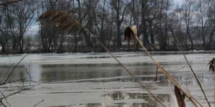 Trupul bărbatului înecat a fost scos din R\ul Mureş. FOTO: Daniel Guţă. ADEVĂRUL.