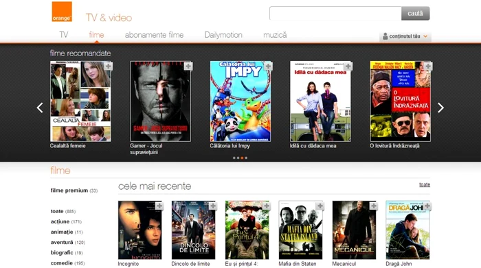 Platforma Orange va oferi acces la filme, canale TV şi muzică FOTO airclicks.net