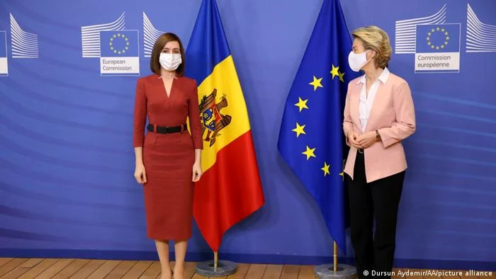 Preşedinta Republicii Moldova, Maia Sandu, alături de preşedinta Comisiei Europene, Ursula von der Leyen