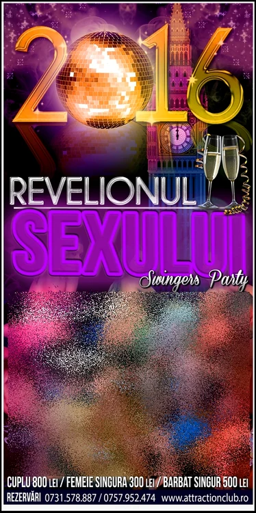 Acesta este afişul pentru "Revelionului Sexului", pe care îl prezentăm cenzurat din motive lesne de înţeles