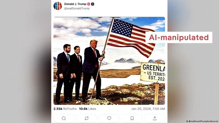 O postare a preşedintelui american, în care este subliniată dorinţa SUA de a prelua Groenlanda