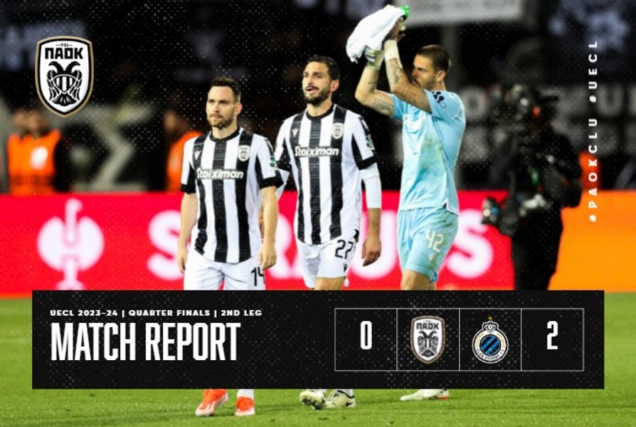 PAOK Salonic a ratat calificarea în semifinalele Europa Conference League, după 0-2 cu FC Bruges