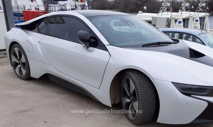 BMW I8 furat din norvegia foto Politia de Frontieră