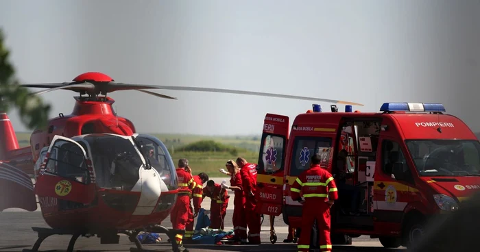 La accident a intervenit un elicopter SMURD Târgu-Mureş. FOTO: Arhivă