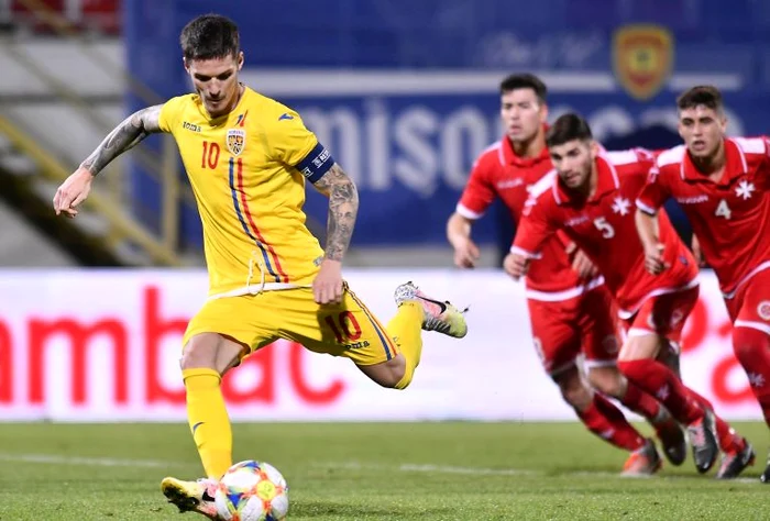 
    Dennis Man a marcat două goluri contra MalteiFOTO: Sportpictures.eu  