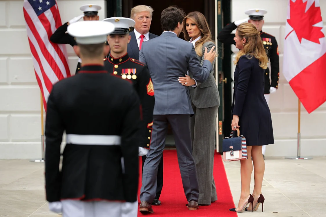 President Trump And First Lady Welcome Canadian Prime Minister Justin Trudeau And His Wife Gregoire To The White House jpeg