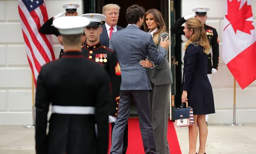 President Trump And First Lady Welcome Canadian Prime Minister Justin Trudeau And His Wife Gregoire To The White House jpeg