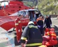 Elicopter SMURD solicitat pentru salvarea victimei unui accident produs pe Valea Oltului la Brezoi Vâlcea Foto ISU Vâlcea