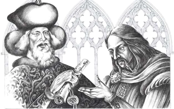 Voicu primind posesia regală. Ilustrație. Wikipedia