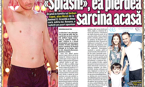Click! a scris despre necazul prin  care a trecut familia Copoţ în vară   Şerban filma pentru “Splash!”  când soţia lui pierdea sarcina jpeg