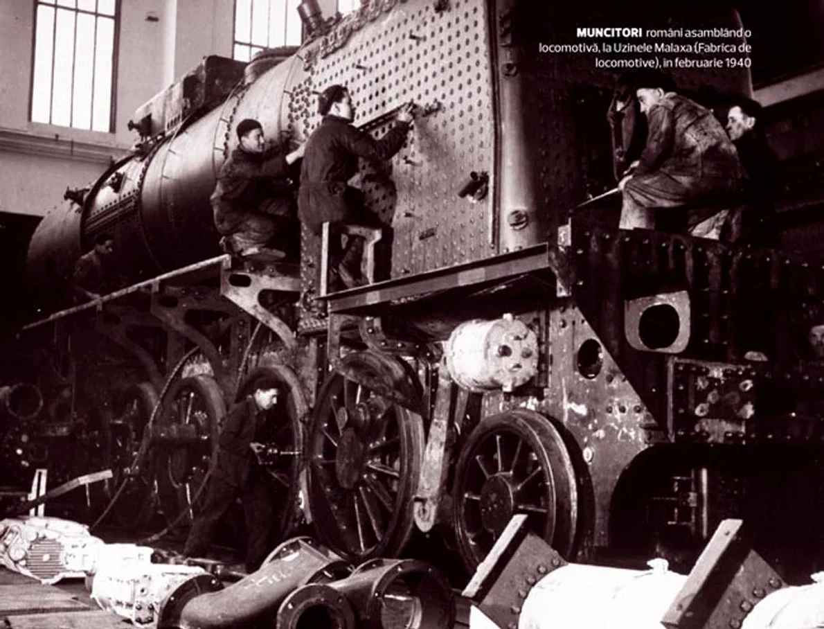 Locomotivă asamblată la Uzinele Malaxa (februarie 1940)