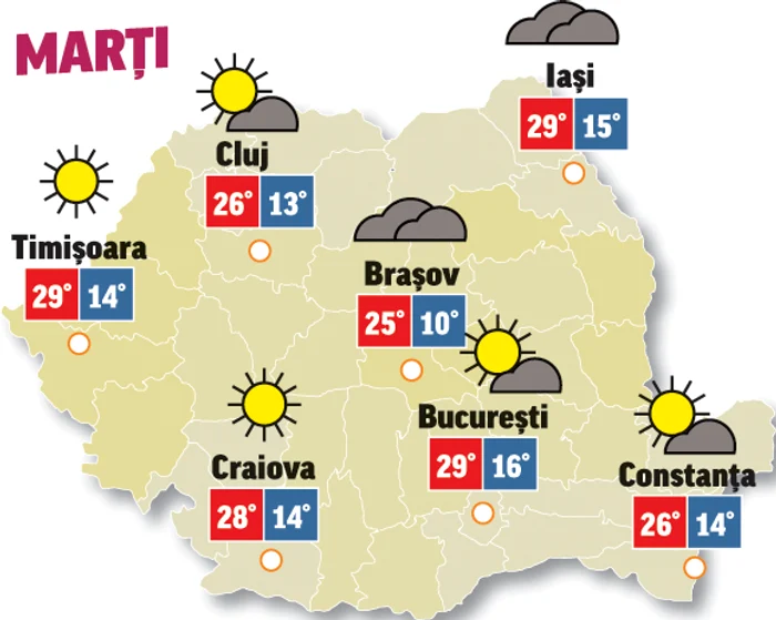Prognoza meteo 2 iunie anunță vreme frumoasă cu mult soare