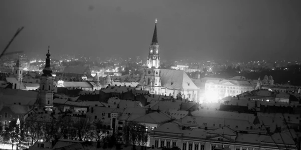 cluj iarna panorama oras centru