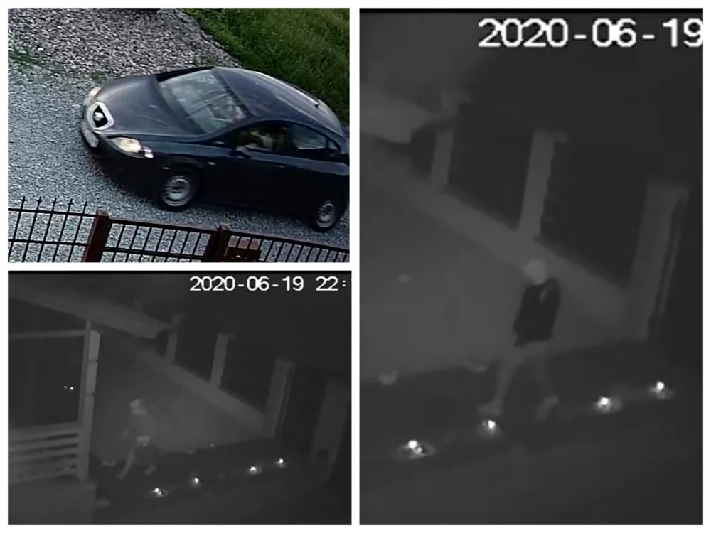 Imagini cu hoţii şi maşina acestora, surprinse de camera de supraveghere