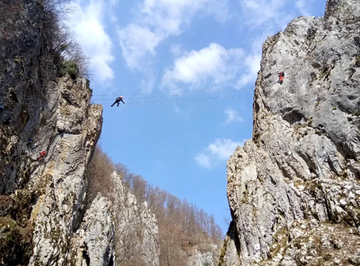 Cel mai nou traseu Via Ferrata are o lungime de 350 de metri.