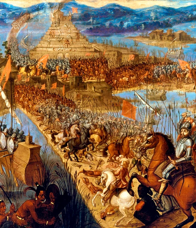 În 1521, forțele spaniole au capturat Tenochtitlan (Mexico City), punând capăt Imperiului Aztec