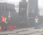 O locomotiva cu aburi a fost pusă pe o şină separată în gara din Cluj