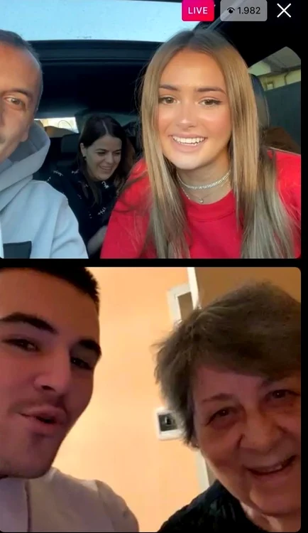 
    Surpriză! Bunica lui Mario Fresh a apărut și ea în live-ul adolescențilorFoto: Captură Video  