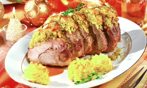 friptura de porc in crusta de masline verzi jpeg