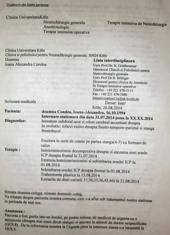 Medicii i-au descoperit tinerei mai multe traumatisme
