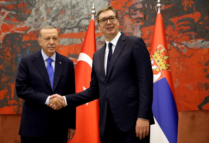 Recep Tayyip Erdoğan și Alexander Vucic FOTO EPA-EFE