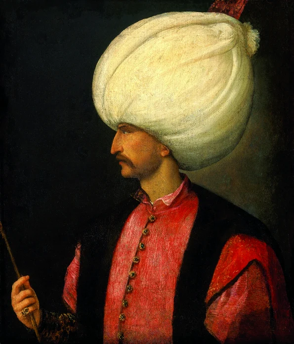 Suleyman Magnificul, portret de Tițian, cca 1530