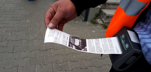 Document constatator de neplată a parcării la Râmnicu Vâlcea Foto Adevărul