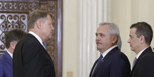 Klaus Iohannis discuta cu Liviu Dragnea si Sorin Grindeanu FOTO Inquam Photos / Octav Ganea