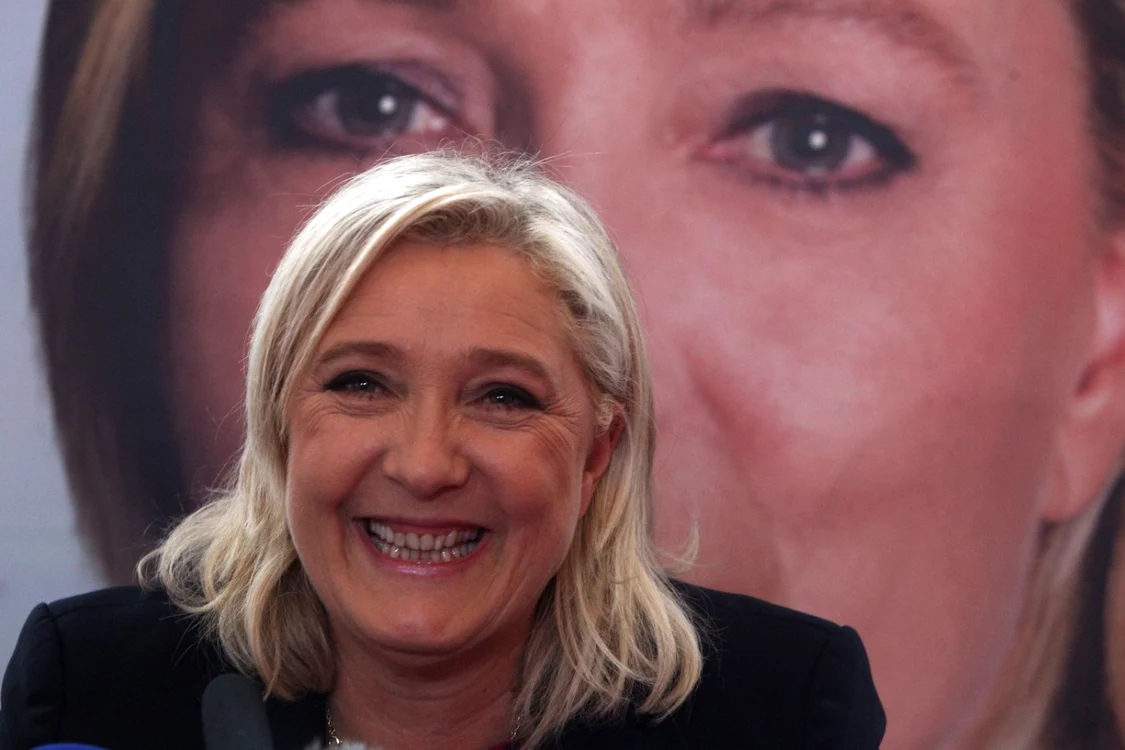 Marine Le Pen este formatoarea europarlamentarilor ENF care au venit, vineri, la Bucureşti. FOTO AP