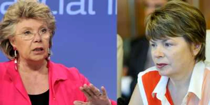 O întâlnire cu Viviane Reding (stânga), comisarul european pe justiţie, nu reprezintă o prioritate pentru ministrul Justiţiei, Mona Pivniceru FOTO: Mediafax