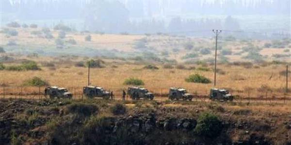 Trupe israeliene în apropiere de localitatea libaneză Wazzani