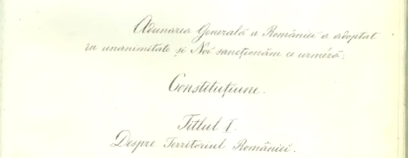 Constituţia din 1866 FOTO Arhivele Naţionale ale României 