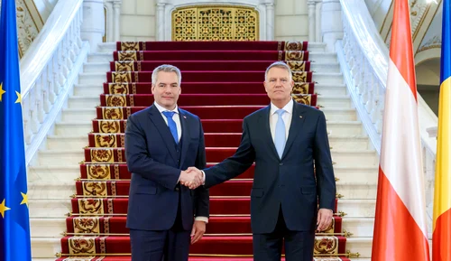 Președintele Klaus Iohannis s a întâlnit cu cancelarul Austriei, Karl Nehammer Foto: Administrația Prezidențială