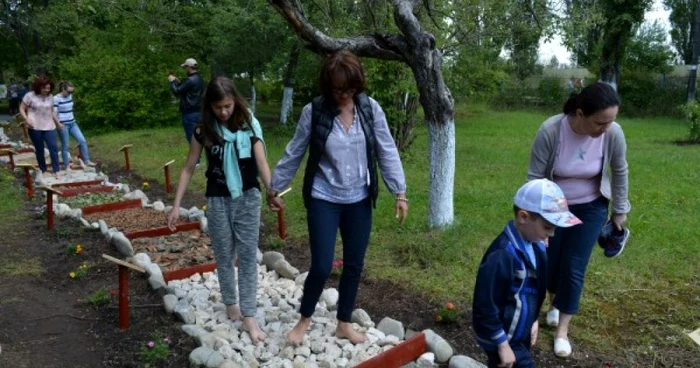 Aleea senzorială din Câmpina are o lungime de 50 de metri FOTO phalert.ro