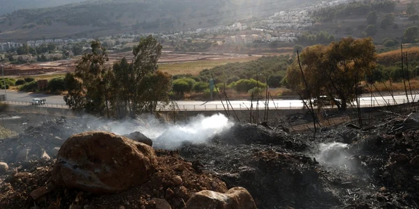 Rachete au fost lansate din Liban asupra oraşului israelian nordic Kiriat Şmona 4 august 2021 FOTO EPA-EFE