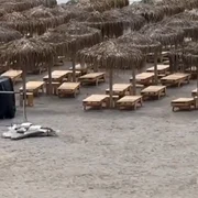 Alertă în Olimp: O posibilă dronă a fost găsită pe plajă. Obiectivul a fost detonat de geniști